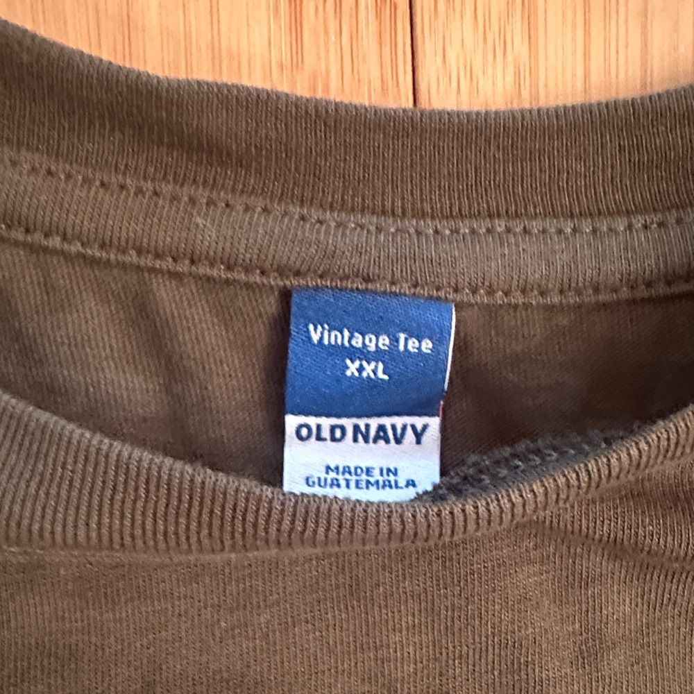 Old Navy Olive Vintage Tee - Picture 2 of 3